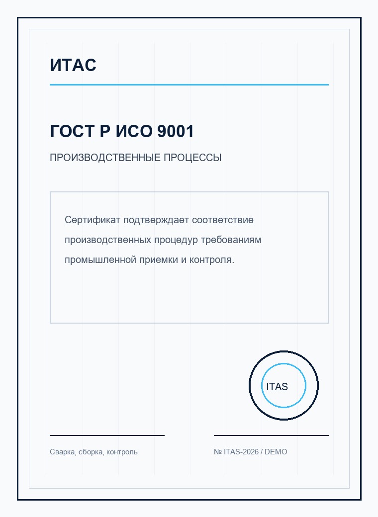 Сертификат ГОСТ 45001-2020 ИТАС